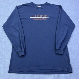 VTG‎ Dodger Illinois Shirt Large University Fighting Illini Long Sleeve USA Made